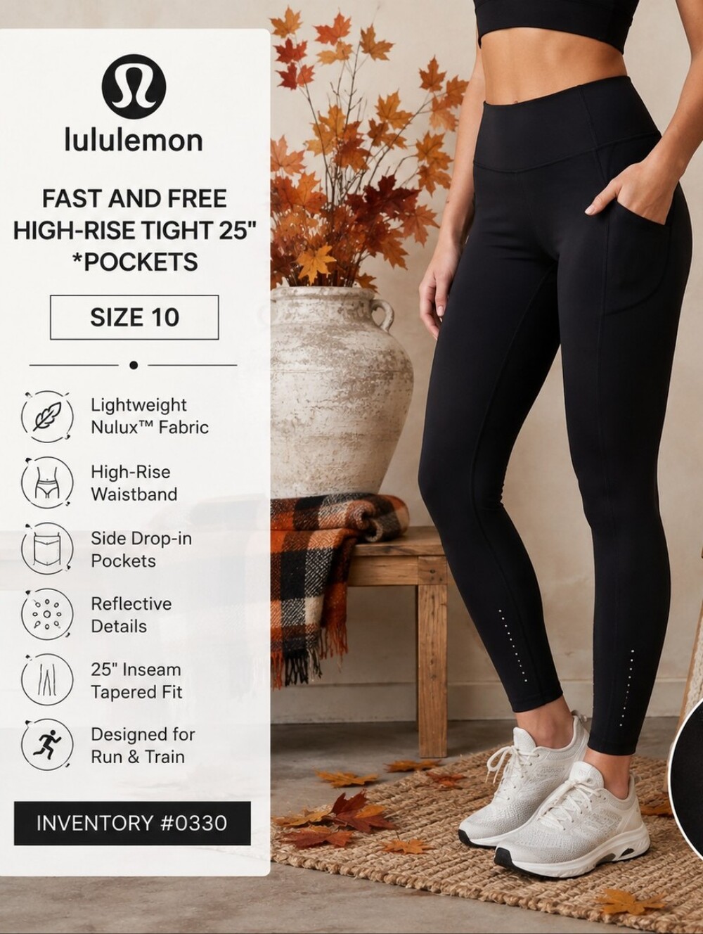 lululemon athletica Black High-Rise Pocket Leggings
